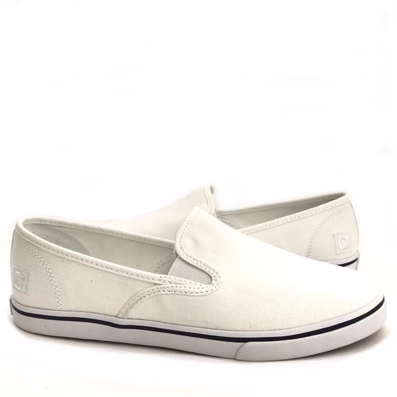 white canvas loafers